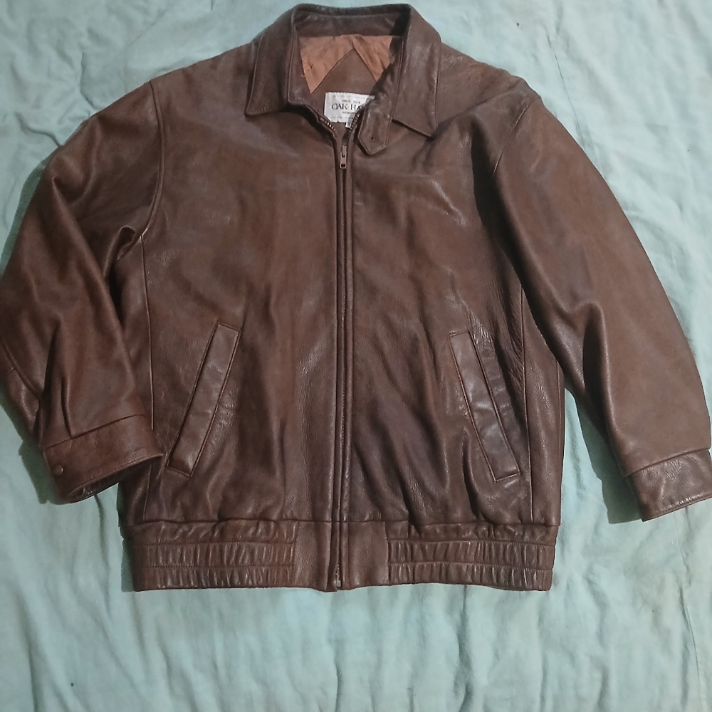 Men's Brown Leather Jacket Oak Hall Memphis‎ Sz40